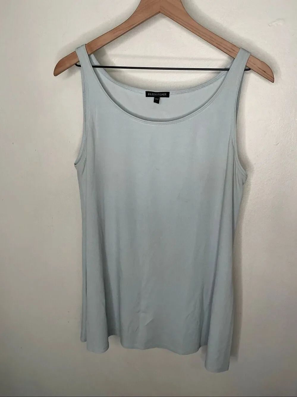 Eileen Fisher Silk Crepe Tank Top | Light Blue in Medium